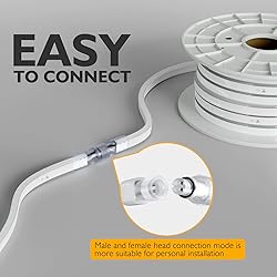 HRGXYUN 110V LED Neon Rope Light,Dimmable 16.4ft