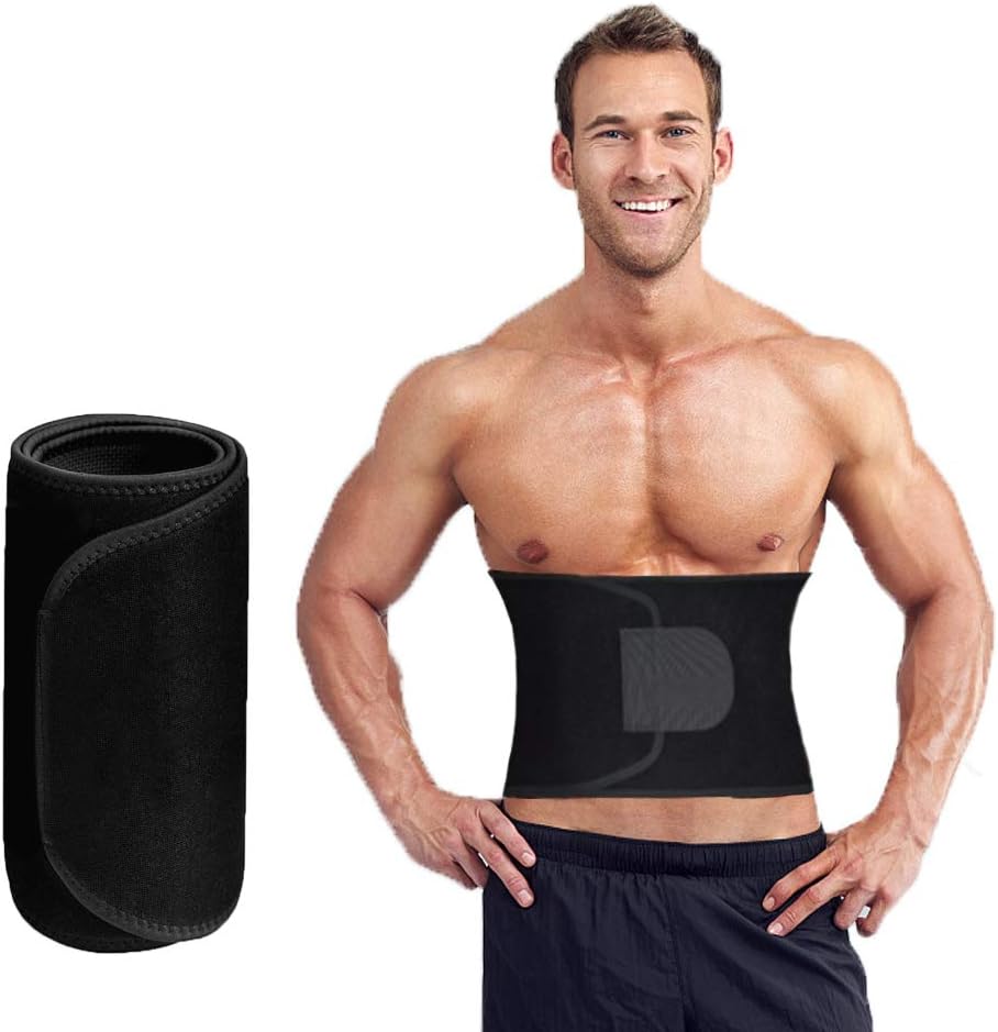 FOISON Waist Trimmer,Waist Trimmer for Women Waist Trainer Adjustable Waist Trimmer for Men and Women to Loose Weight and Keep Fit