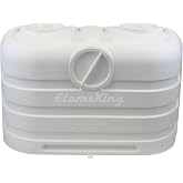 Flame King Dual 20LB LP Propane Tank Light Plastic Heavy Duty Cover for RV, Travel Trailer, Camper - White