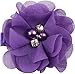 QandSweet Girls' Hair Clips with Jeweled Flower Ms Brooch for Toddler Girl Teens Womens (18-pairs/36pcs)