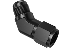 AHYGZWZSYC 10AN Female to 10AN Male 45 Degree Elbow Swivel Fitting Adapter Aluminum (Black)