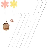 8Pcs Bead Spinner Needles Stainless Big Eye Beading Needles Curved Beading Tool with 2pcs Threaders for DIY Bead Jewelry Making Bracelet Necklace Crafts Supplies Accessories