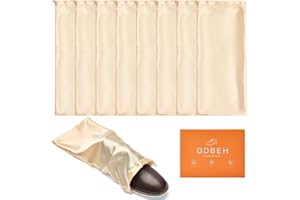 GDBEH Shoe Dust Bags - 8 Pack Shoe Bags for Travel Satin Fabric with Drawstring Closure,Washable Breathable Cotton Fabric Cloth,for Travel Protecting andStoring Shoes
