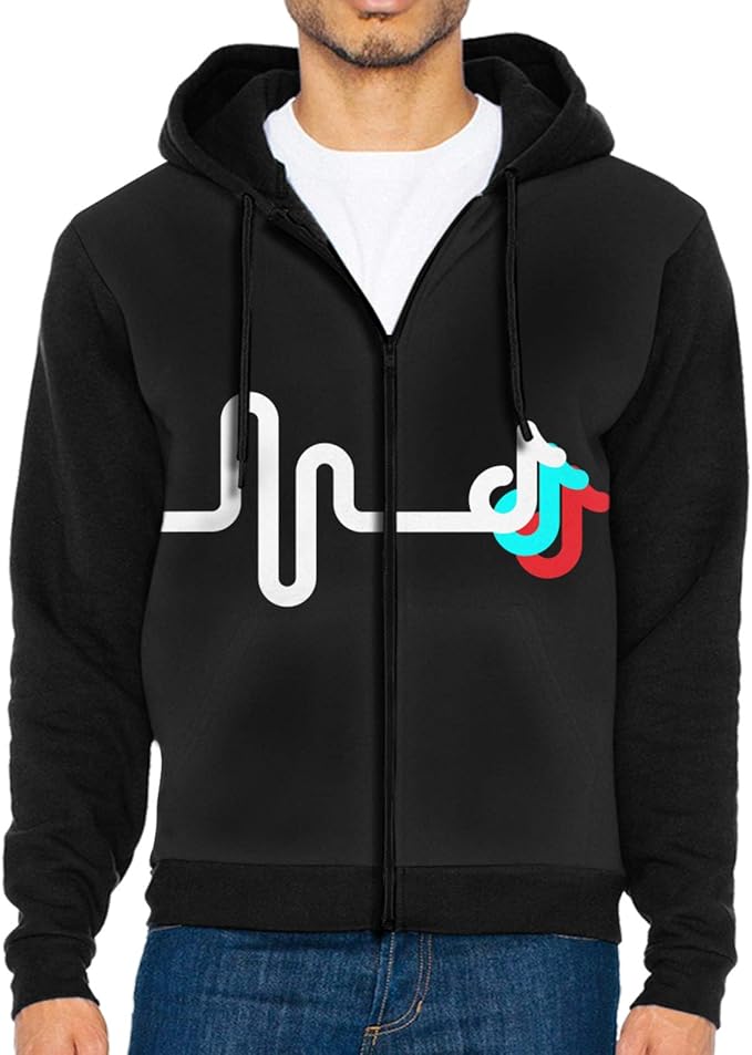 TokTIK Men's Hoodies Full Zip Heavyweight Fleece Hoodie