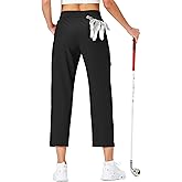 Ksmien Women's Golf Pants Lightweight High Waisted 7/8 Ankle Pant with 4 Pockets for Athletic Lounge Travel Work