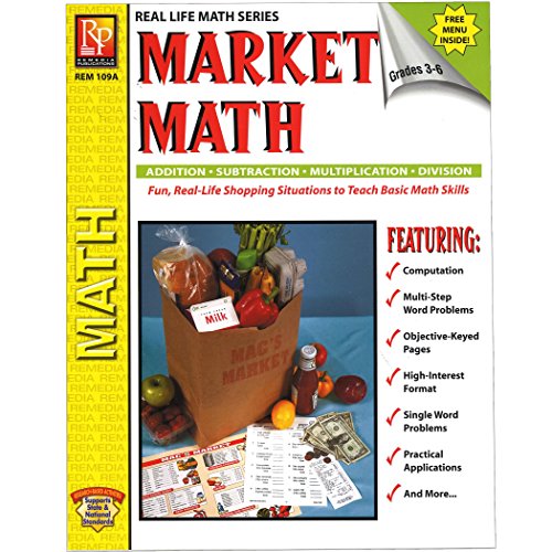 Remedia Publications REM109A Market Math for Beginners Book, Grade: 3 to 6, 0.2
