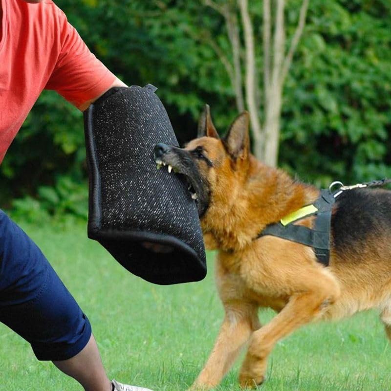 Photo 1 of Dog Bite Sleeve, Dog Training Sleeves Arm Protection for Training Large Dogs, Professional for Puppy Work Dog Biting Playing Tugging Toy Black Dog Training Large Dogs Dog Training arm bite Sleeve