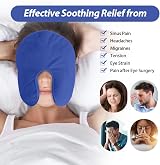 NEWGO Face Heating Mask for Sinus For Dry Eyes Hot Cold Therapy Blue view 4