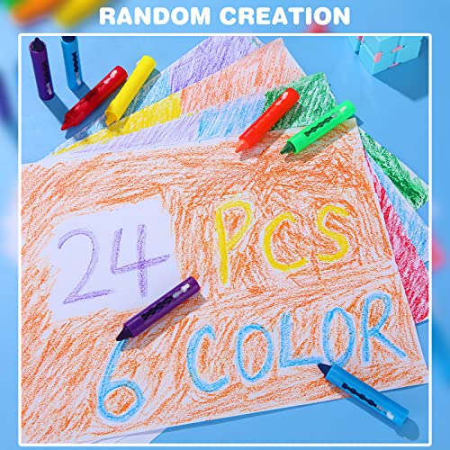 24 Pieces Bathtub Crayons Bath Crayons Washable Easy Clean Bathtime