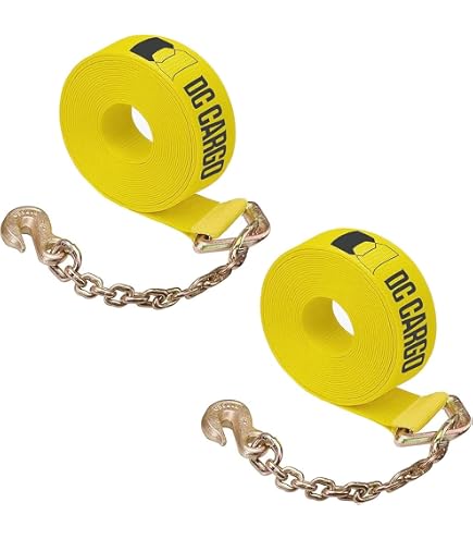 Mimanchi 4 Inch Ratchet Straps With Flat Hooks - 2 Pack, 7,300 Lb WLL, Heavy Duty Tie Downs For Trailers & Trucks - View #2