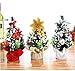 SuperMM Mini Artificial Christmas Tree Christmas Decoration for Table and Desk Tops Small Christmas Tree Perfect for Your Home Office 3Pack