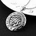 HZMAN Men's Stainless Steel Egypt Eye of Horus Symbol of Protection Pendant Necklace (Silver)