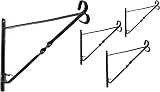 DIVCHI Pack of 4 Garden Hanging Basket Brackets Twisted Metal Up to 12 Inches view 1