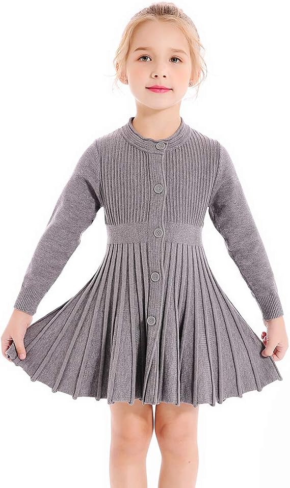 girls gray sweater dress