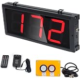 BTBSIGN LED Up/Down Counter with Switch Box &amp; Remote Red 4'' LED Display (3Digits)