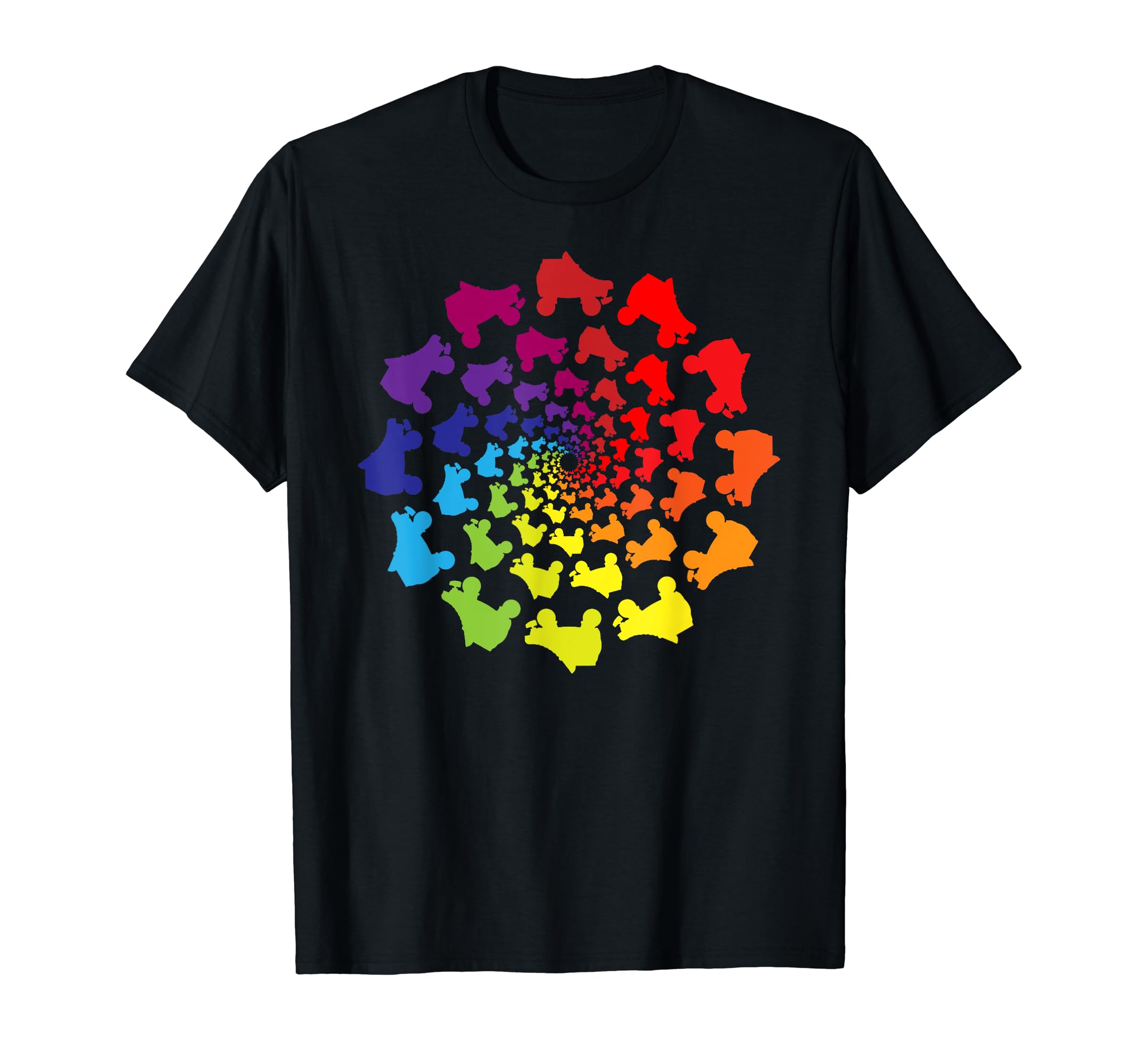 Rainbow Roller Derby Skates T-Shirt