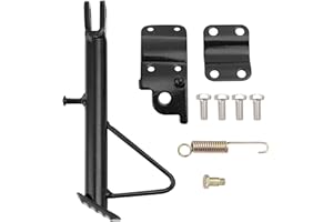 Mokuo Dirt Bike Stand,Motorcycle Kickstand, Scooter Mopeds Side Stand Come with Mounting Bracket in Iron Material Compatible with Most Scooter Mopeds Mini Bike,Height of 13.7cm Above Ground