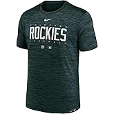 Nike Men's MLB City Connect Legend Practice Velocity T-Shirt (US, Alpha, Medium, Regular, Regular, Green, Colorado Rockies)
