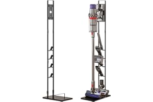 MOOPHY Vacuum Stand Holder Compatible for Dyson V15 V12 V11 V10 V8 V7, Stable Metal Storage Docking Station for Dyson Handheld Cordless Vacuum Cleaners & Accessories & Attachment