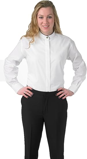 ladies white dress shirt