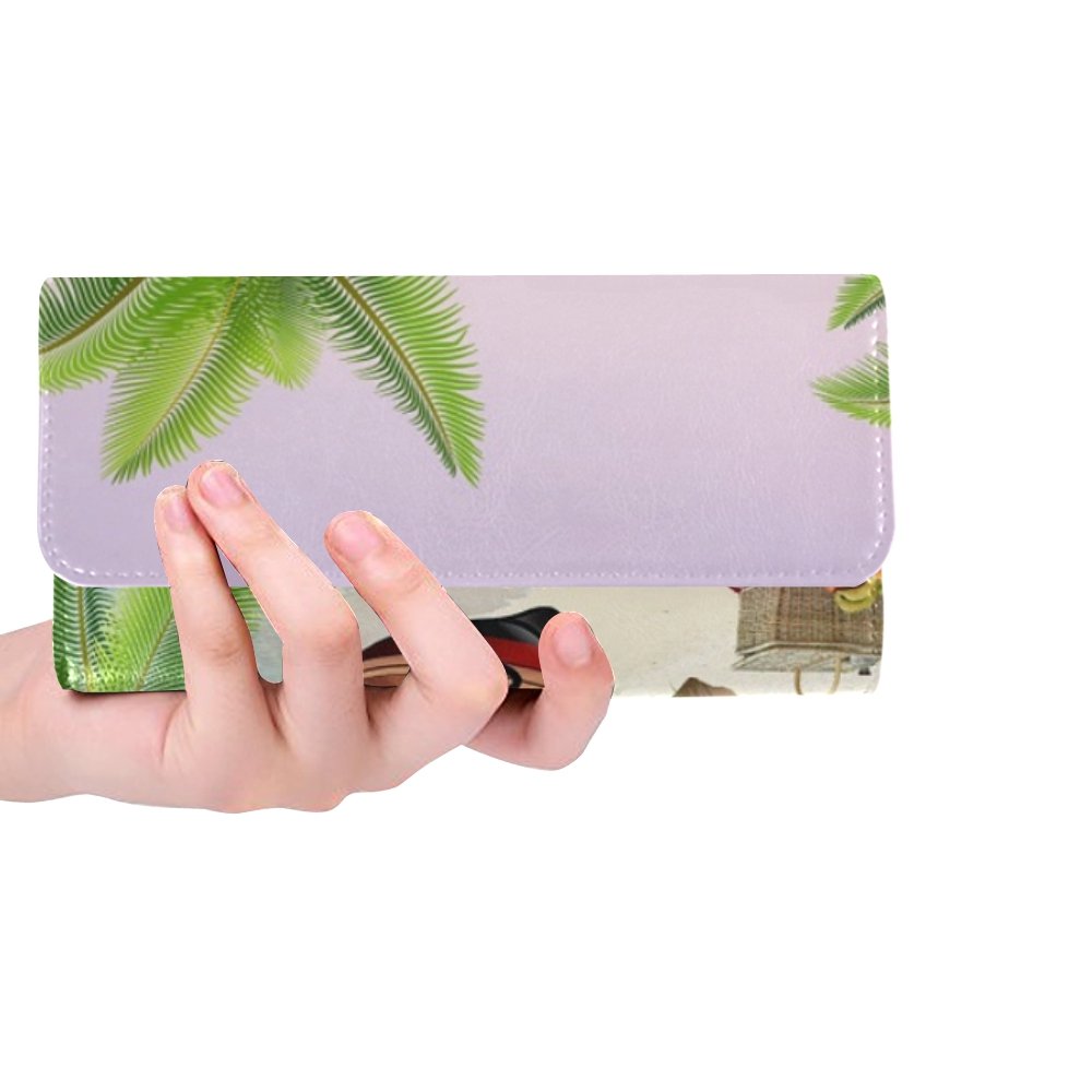 Unique Custom Beach Picnic Boat Bush Palm Trees Beach Chair