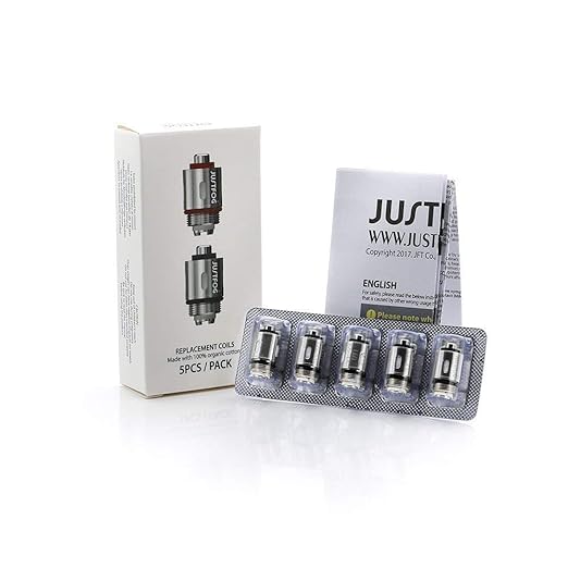 Justfog Original 5 Stück Q16 Q14 S14 G14 C14 Ersatzverdampferkopf, Blisterverpackung, ohne Nikotin. Mit Echtheitscode