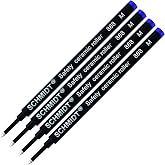 Safety Ceramic 888 Rollerball Medium Tip Refill (Blue Medium Refill (Pack of 4)