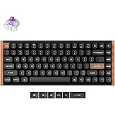 Keychron K2 HE QMK Wireless Gaming Custom Mechanical Keyboard, 2.4 GHz/Bluetooth/Wired 75% Layout Hot-Swappable Programmable RGB Backlit Gateron Magnetic Switches for Mac Windows, Wood Frame-Black