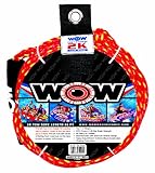 WOW World of Watersports, 11-3000, 2K Tow Rope up to 2 Riders, 60 Feet, 2375 Pounds Break Strength, Floating Foam Buoys - Heavy Duty Rope