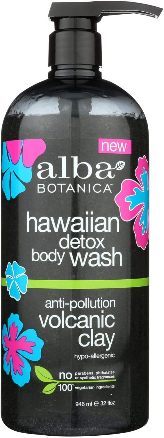 Alba Botanica Hawaiian Detox Body Wash, Volcanic Clay, 32 Ounce Amazon
