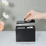 Luxspire Cotton Bud Holder Resin Two Compartments Matte Black view 5