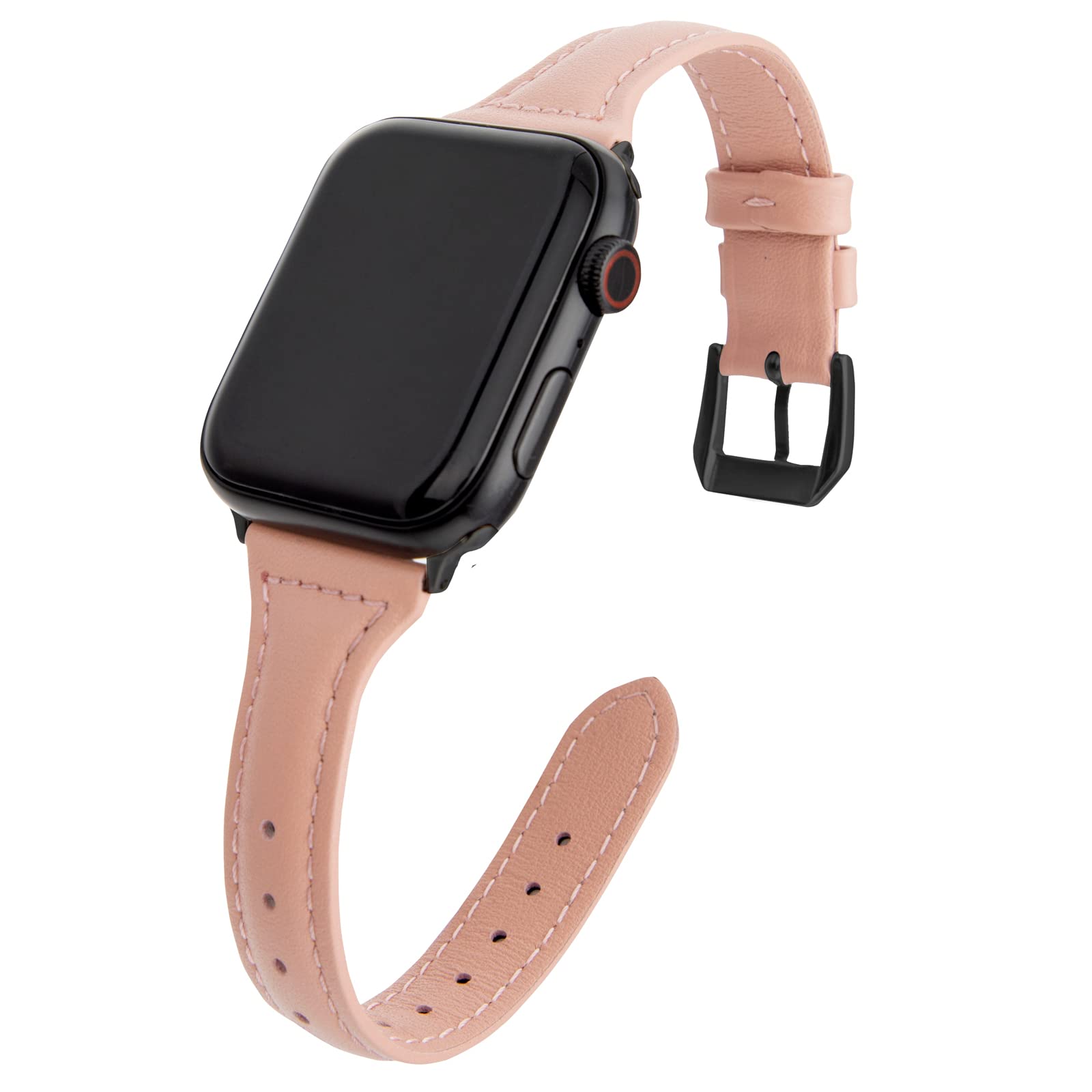 SEURE Leather Band Compatible with Apple Watch Strap 38mm 40mm 41mm 42mm 44mm 45mm,Women Men slim soft Bracelet Wristband for Series 8/7/6/5/4/3/2/1/SE