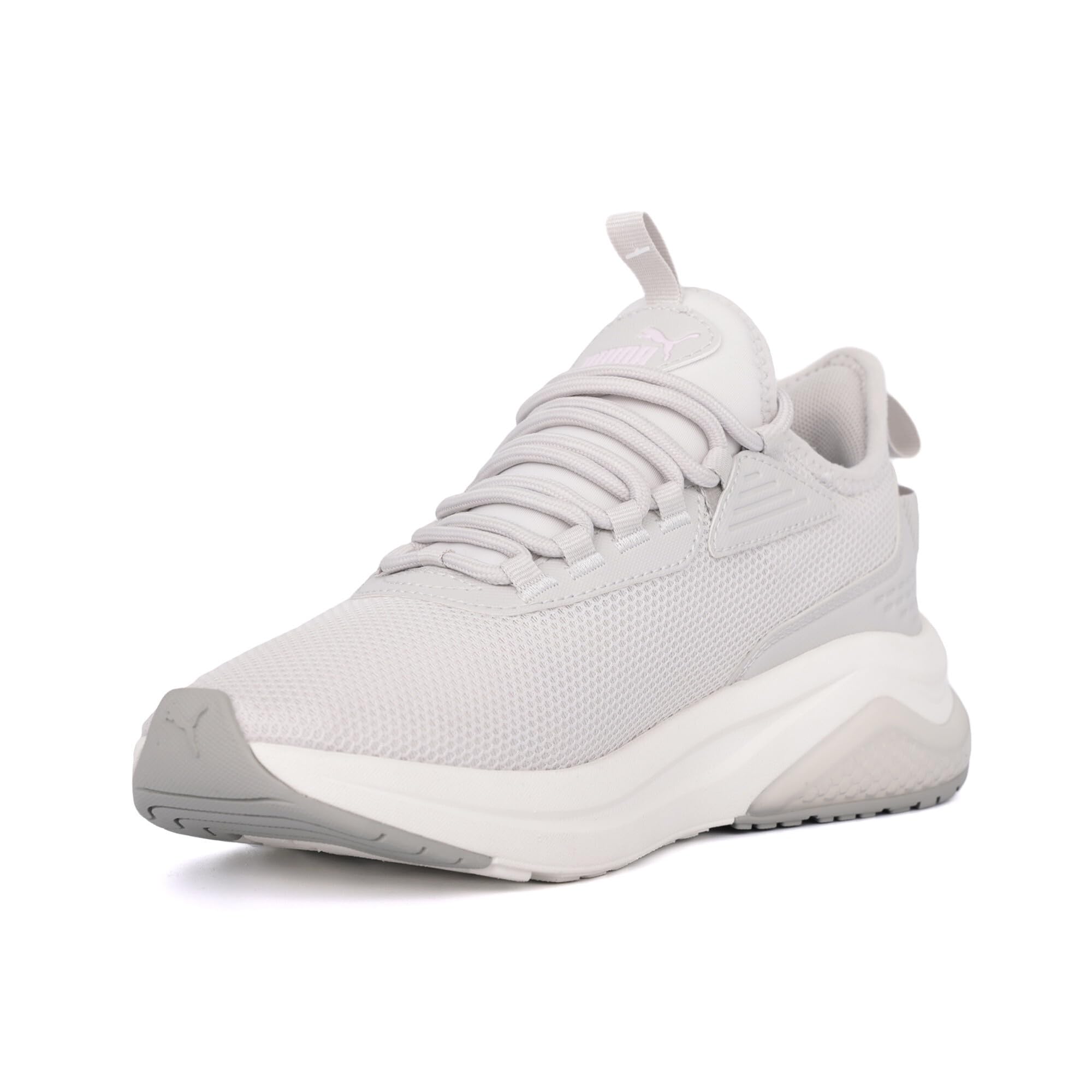 PUMA Womens Amplifier Sneaker, Glacial Gray-Smokey Gray-Grape Mist, 7.5