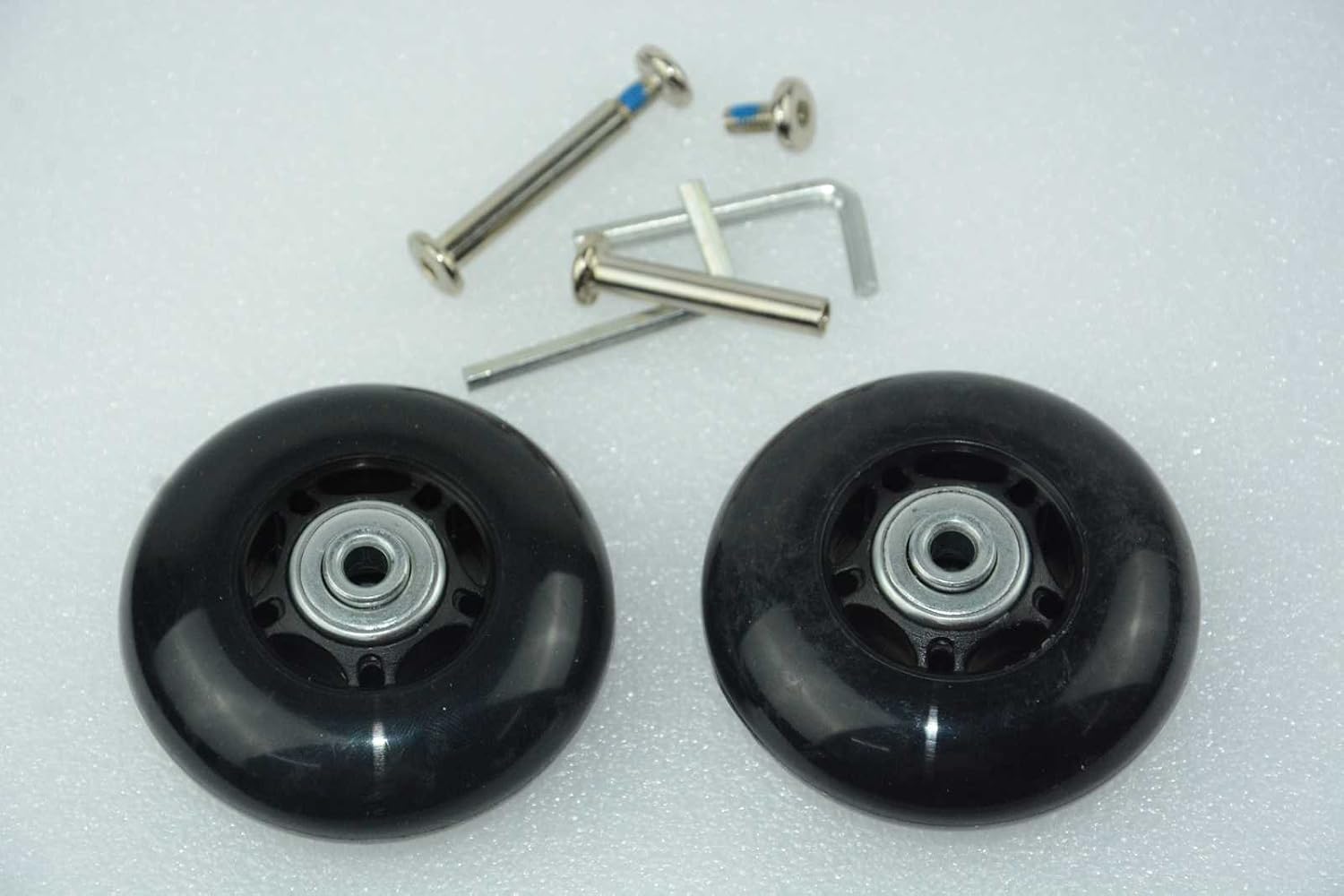 Pair Luggage Suitcase Replacement Wheels OD 70 Axles 35 Repair Set for Luggage Suitcase (70mm x 23mm x 6mm) - Image 4