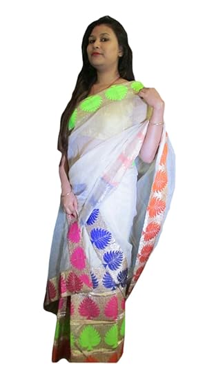 amazon white colour sarees