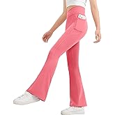 JOCMIC Girls Flare Leggings Kids Bell Bottom High Waisted Yoga Dance Flared Bootcut Pants