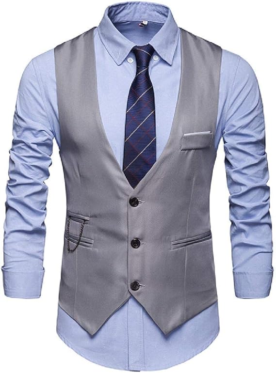 Gilet De Costume Pour Homme Décontracté Formel Slim De