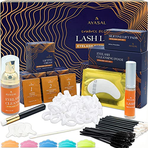 AYASAL Luxury Lash Lift Kit Eyelash Perm Kit, 10 Uses, Complete AtHome
