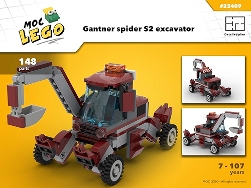 Download Gantner spider S2 excavator (Instruction Only): MOC LEGO (English Edition) PDF