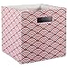 DII Hard Sided Collapsible Fabric Storage Container for Nursery, Offices, & Home Organization, (13x13x13) - Waves Rose