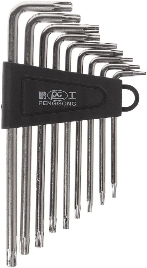 huiouer 9 Pcs Hex Key Wrench Sets Torx L Shape Repair Tool Screwdriver Tool Set Useful