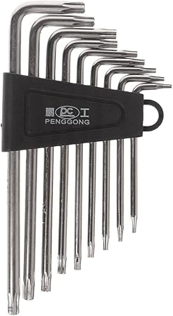 Jiamins Cle Allen Jeu De Cles Torx En Forme De L Hex Jeu De Cles Hexagonales En Etoile Avec Trous Lot De 9 Amazon Fr Bricolage