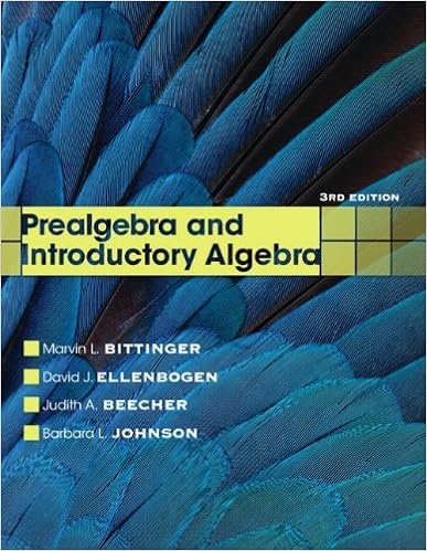 Prealgebra And Introductory Algebra 3rd Edition Bittinger Marvin L Ellenbogen David J Beecher Judith A Johnson Barbara L 9780321731630 Books