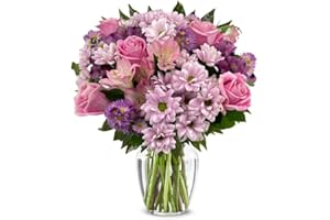 From You Flowers - Lavender Love with Glass Vase | Fresh Flower Bouquets for Birthday, Anniversary, Get Well or Celebration