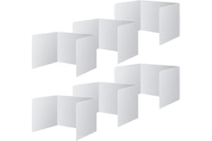 ZSMKJIAYE 6 Pcs 14 × 17.5 × 14 Inch Privacy Folders for Student Plastic Sturdy and Waterproof Privacy Shields Test Desk Dividers with Classroom Privacy Boards for School Study Teacher Supplies