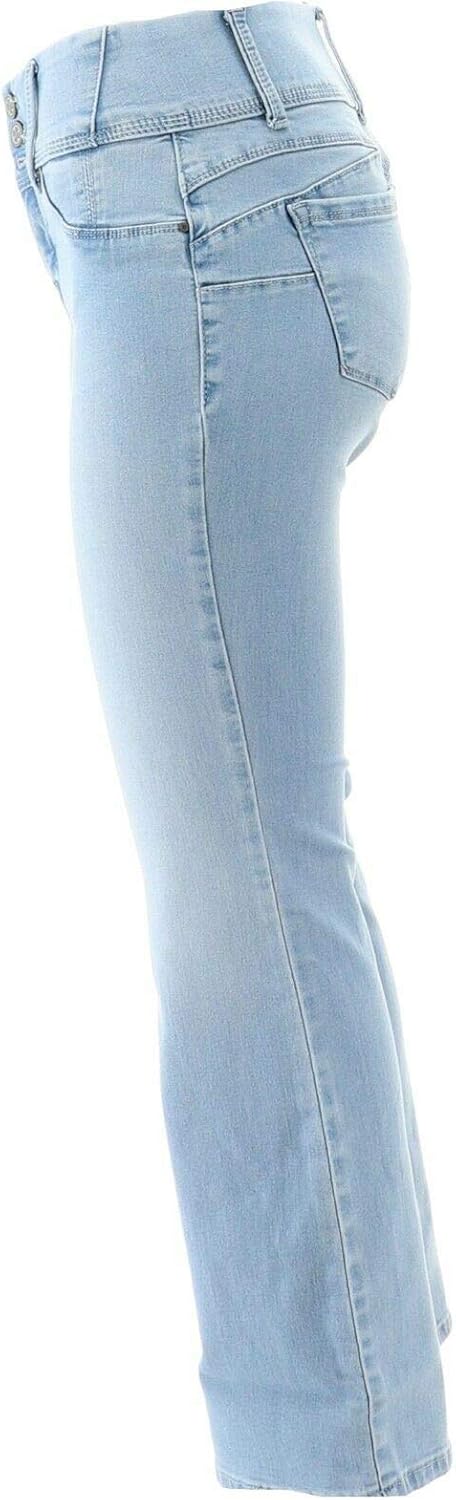 laurie felt curve silky denim boot cut jeans