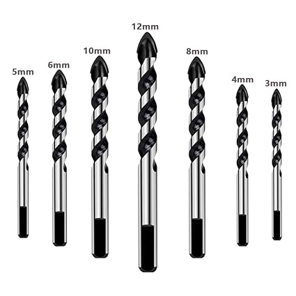 Set Di Punte Da Trapano Di Professionali Per Gres Porcellanato In Ceramica Calcestruzzo Muro Di Mattoni Vetro Specchi Muratura In Plastica E