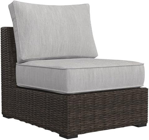 Beige Brown Alta Grande Outdoor Lounge Chair with 