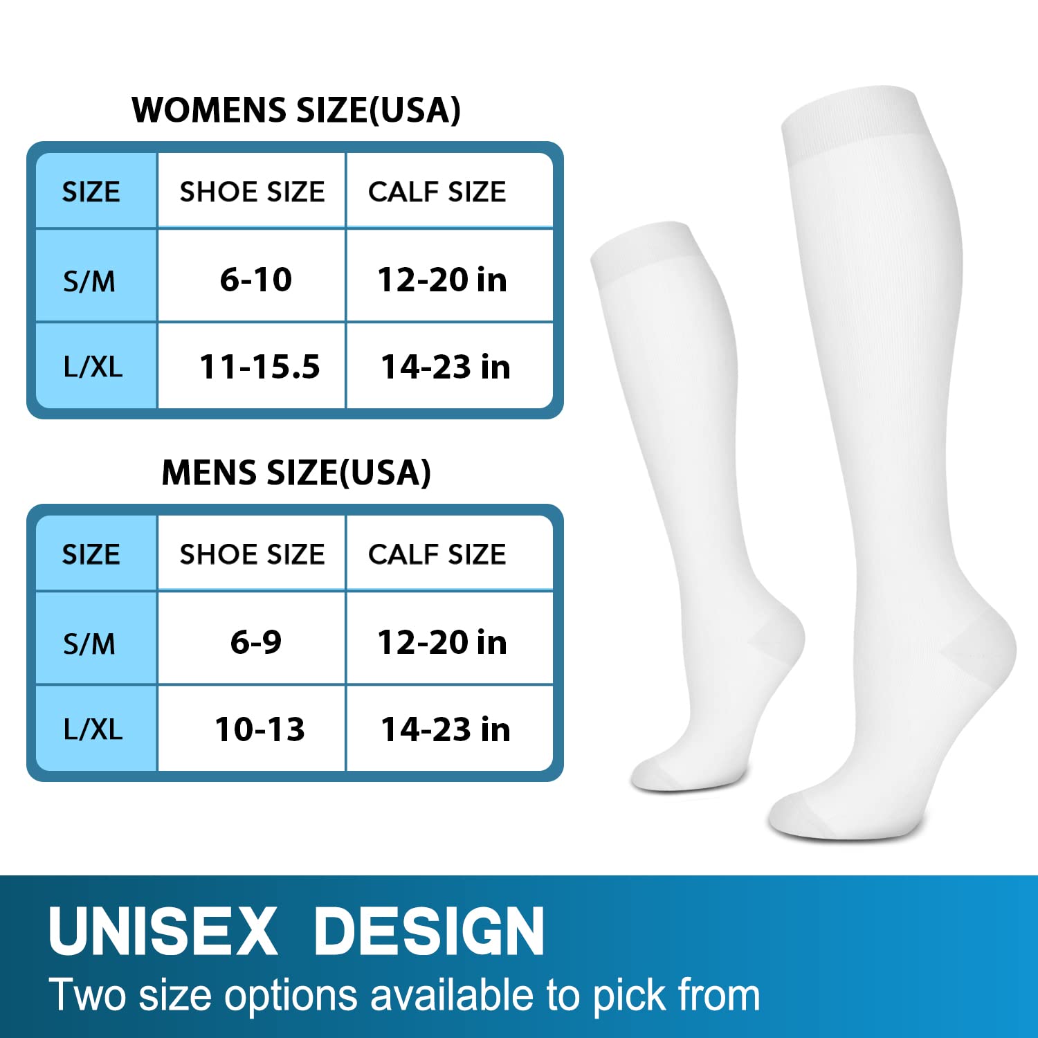 SHAMZBEST Compression Socks for Women & Men Circulation (3 Pairs) - Best Support for Athletic Running Nurses Recovery Travel
