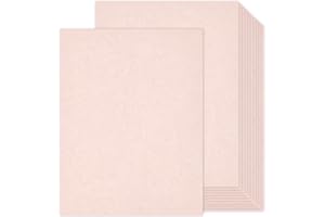 100 Sheets Pink Parchment Paper, Goefun 65lb Cover (180 GSM) Light Pink Parchment Cardstock Paper 8.5 x 11, Certificate Cards